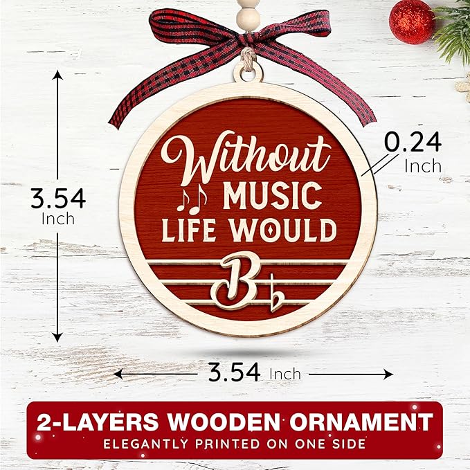 Music Gifts - Musical Ornaments for Christmas Tree, Music Themed Christmas Ornaments, Unique Ornament for Musicians, Musician Gifts