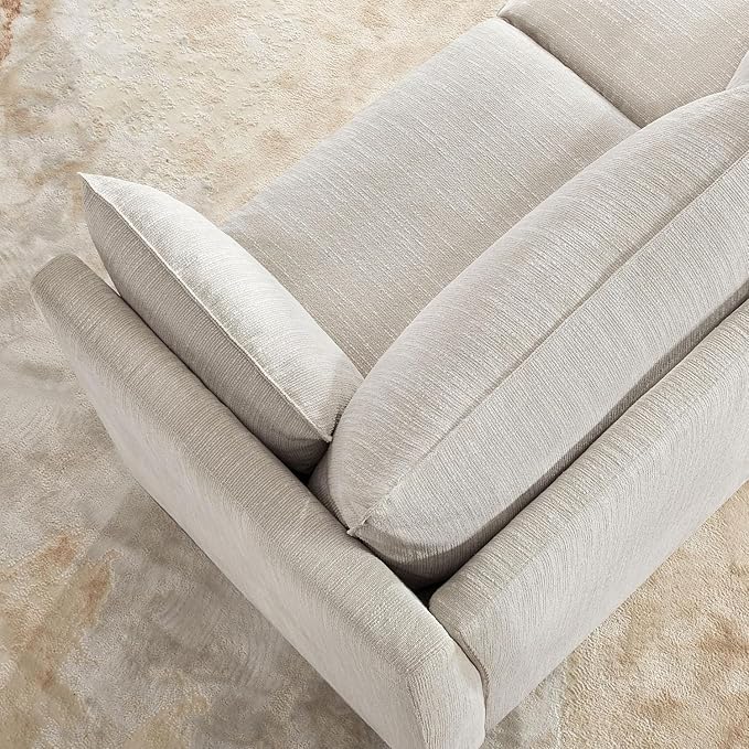 CHITA Luxury Oversized 114" L-Shaped Sectional Sofa Couch, Premium Down Filled Cloud Modular Sectional with Storage Ottoman, FSC Certified, Snow