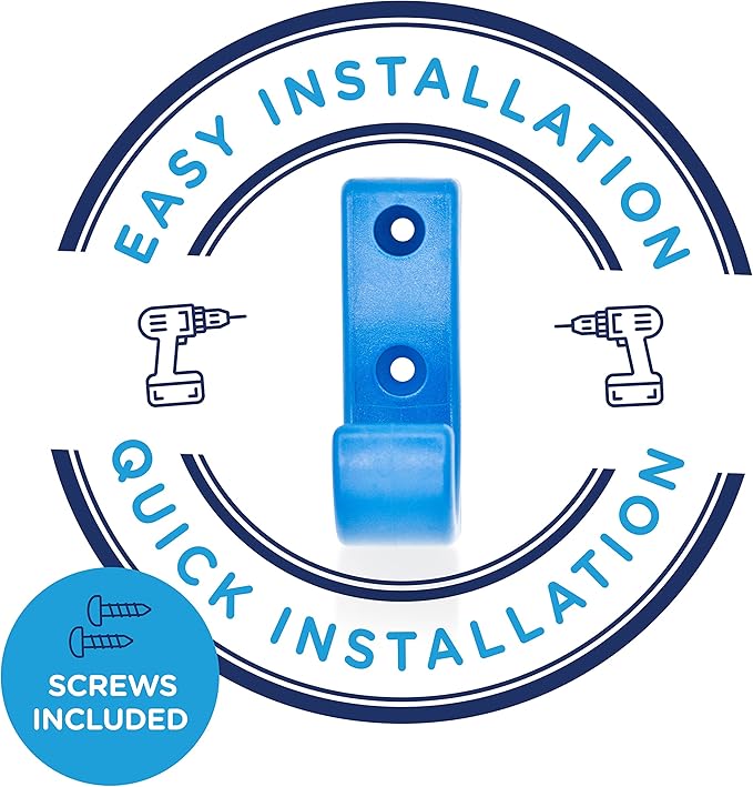 Heavy Duty Hooks for Hanging Coats, Jackets, Backpacks, Baseball Hats - Wall Mounted Rainbow Color Hangers for Kids, Perfect Hook for Classrooms, Bathroom Robes and Towels | J Hook 7-Pack