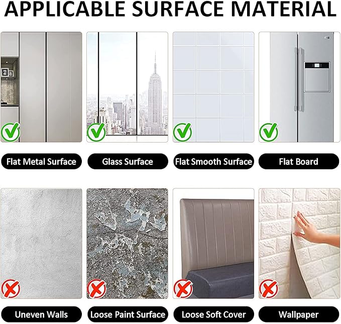 DARENYI Acrylic Mirror Sheet for Wall, 15.7" x 19.6" Large Rectangular Mirror Tiles Frameless Wall Mounted Mirror Self-Adhesive Mirror Stickers for Vanity Bedroom Home Decor