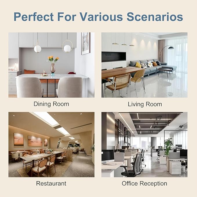 Modern Dining Chairs, Fabric Upholstered Accent Kitchen Chairs with Comfy Padded Seat & Sturdy Metal Legs, Side Farmhouse Chairs for Dining Room, Living Room, Restaurant (Blue, Set of 6)