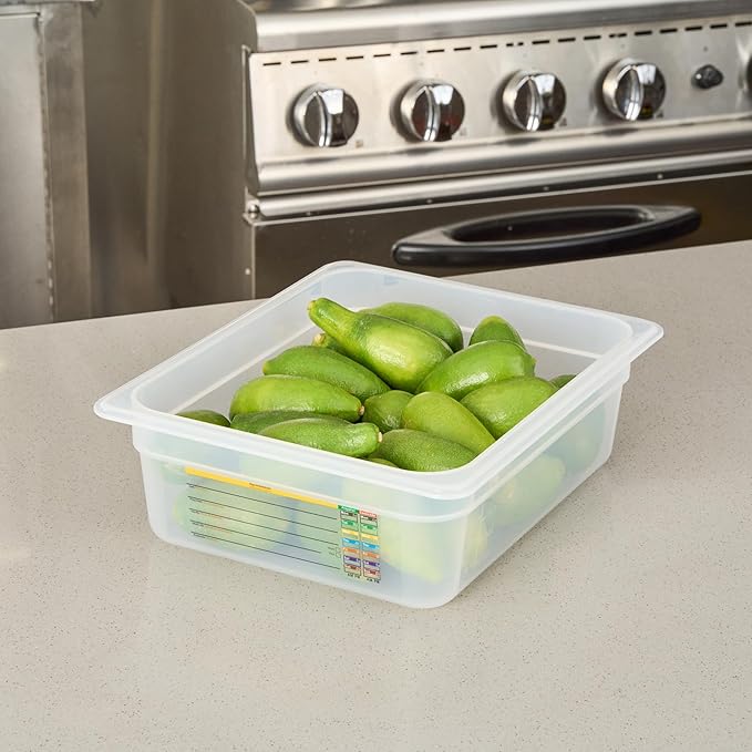Restaurantware Food Storage Container 1 Pack of 12.7 x 10.3 x 3.9 Inches Plastic Stackable Storage Box White Reusable Label Container Dishwasher Safe For Restaurants And Kitchens
