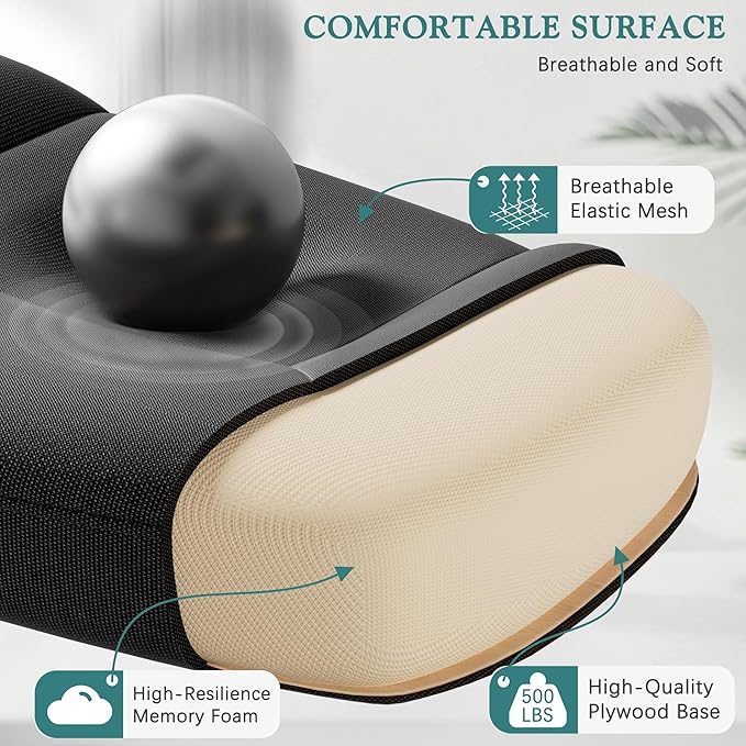 VECELO High Back Ergonomic Office Chair, Big and Tall Mesh Desk Chair with Wheels, Tilt Function, 3D Headrest, Lumbar Support, Swivel Rolling Computer Chair for Task, Home Office, Black