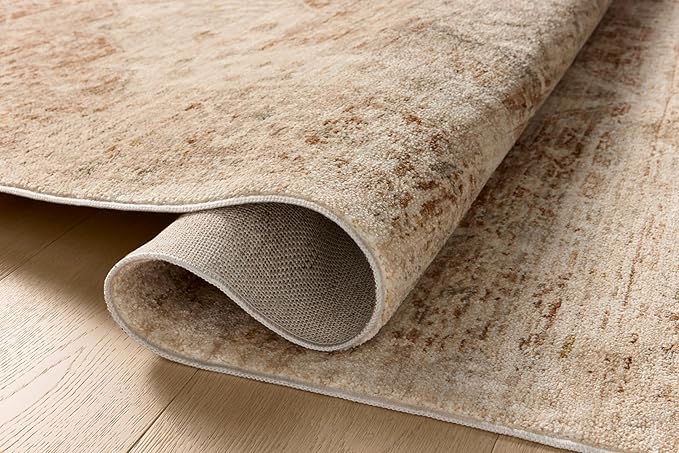 Loloi Magnolia Home by Joanna Gaines Junie Collection JUE-04 Natural/Clay 11'-6" x 15'-7", .38" Pile Height, Area Rug