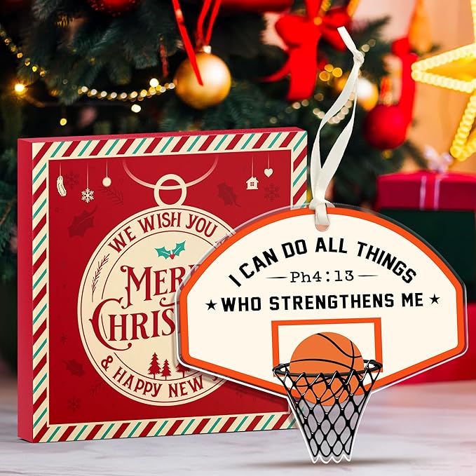 Basketball Ornament - Perfect for Christmas Tree and 2025 Collector's Edition, Unique Basketball Coach Tribute, Ideal Basketball Themed Christmas Ornaments for Sport Lovers