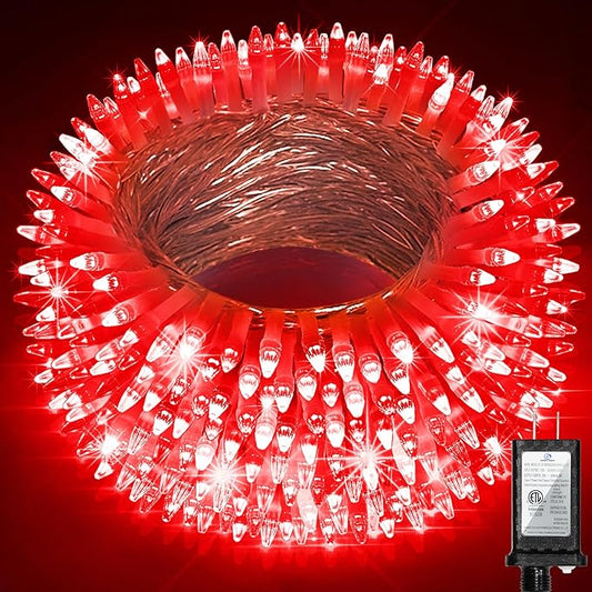 750LED Christmas Lights Outdoor Use, 240ft 12 Modes Red LED String Lights with Timer Dimmable, Waterproof Christmas Tree Lights for Xmas Patio Yard Fence Balcony Garden Party Decor Red