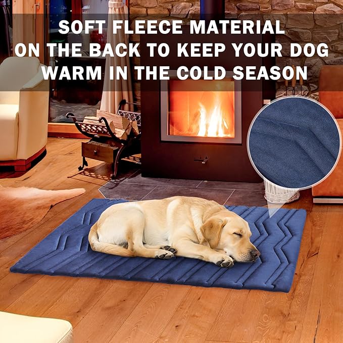 SCENEREAL Dog Cooling Mat for Crate, Thicken Self-Cooling Dog Pad Reversible (Cool & Warm), 48"x28" Pet Cool Bed for M Large XL Dogs,Kennel Sofa Mats Machine Washable, Durable Non-Toxic Gel, Outdoor