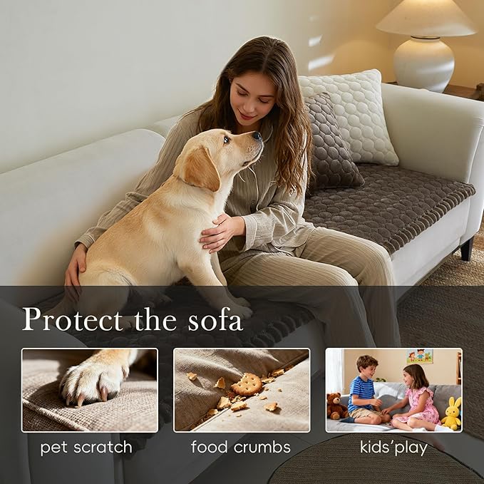 Couch Covers for 3 Cushion Couch Sofa Pet Friendly,Non-Slip Sofa Cover Washable