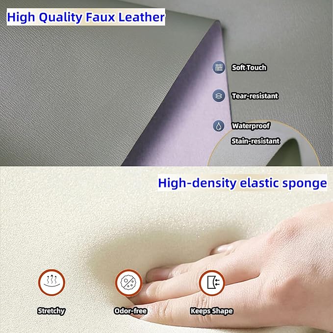 Computer Chair, Ergonomic Home Office Desk Chair with Space Saving Flip-Up Arms, 360° Swivel & Reclining Back, High-Back Executive Chair in Soft Faux Leather Chair Multi-Angle from 90° to 135°（Gray）