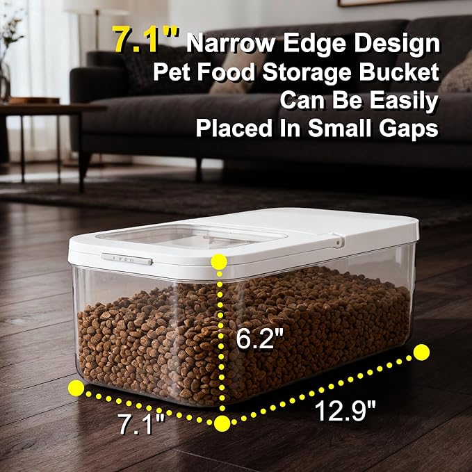 Dog Food Storage Container - 6L/6KG/10LBS Pet Food Storage Containers With Lids & Scooper, BPA Free Airtight Storage Containers Store Dry Food For Kitchen Pantry