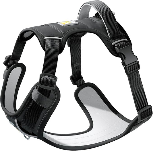 Core Dog Harness with Handle and Pocket, Sliver ion Inner Fabric, Wear-Resistant Shell Fabric, Reflective and Soft Padded (Shadow Black, Size Large)