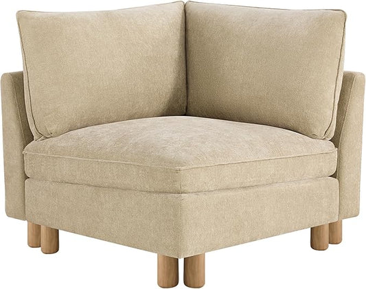 CHITA Super Large Sectional Couches for Living Room, Modular Cloud Couch Sectional Sofa, Premium Fabric Couches, Down Filled, High Density Foam, Chenille in Beige, Corner Piece