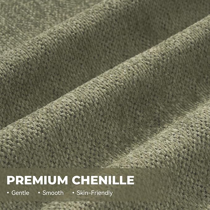 107" Modern Boneless Couch with L - Shaped Chaise, Comfy Chenille Modular Sectional Sofa with Tufted Design, Deep Seat Upholstered Sofa Bed, No - Assembly Sectional Couch, Green