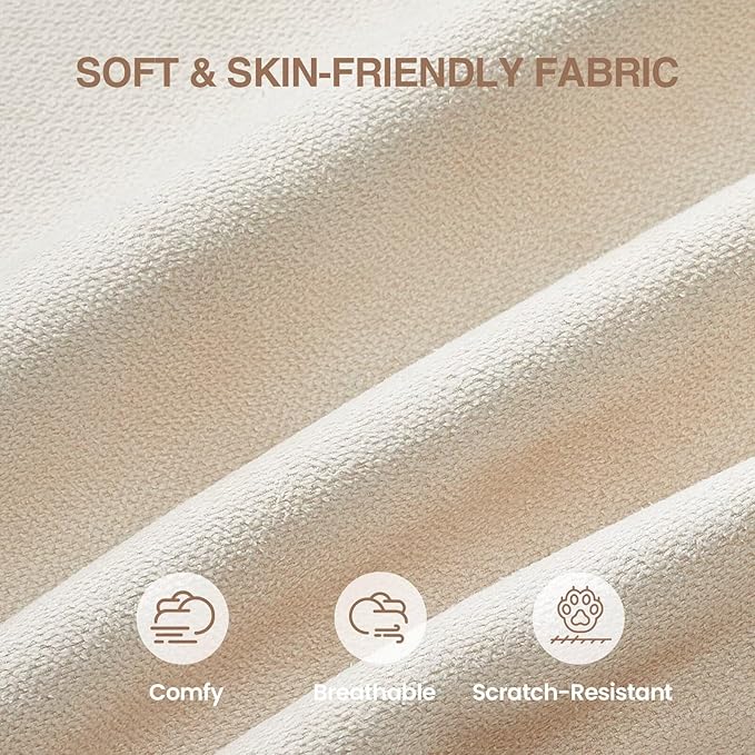 Sectional Couches for Living Room, L Shaped Couch with Storage Ottoman, Small Sofa Comfy Couch with 2 Cup Holders, Modern 3 Seater Convertible Sofas for Apartment, Office, Beige