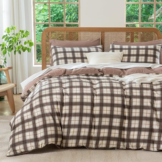 Buffalo Plaid Comforter Set King 3 Pieces Soft Cute Plaid Bedding Comforter Lightweight Check Geometric Style Geometric Comforter Set for All Seasons 1 Comforter and 2 Pillowcases