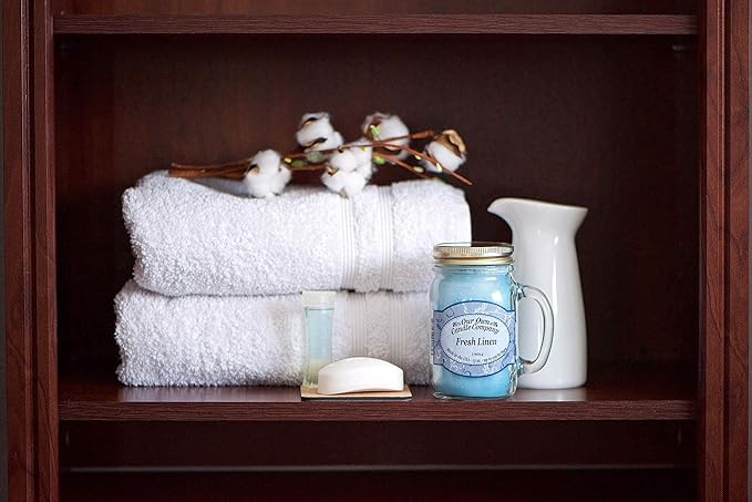 Our Own Candle Company, Peppermint Eucalyptus Scented Mason Jar Candle, 100 Hour Burn Time, 13 Ounces