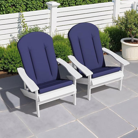 Crestlive Products 50x20 Inch Adirondack Chair Cushions Set of 2 Outdoor Rocking Chair Cushions Water Resistant