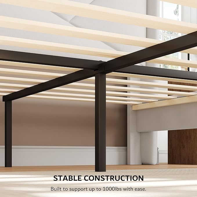 iPormis Full Size Bed Frame with Charging Station, Velvet Platform Bed Frame with Wingback Upholstered Headboard, Solid Wood Slats Support, No Box Spring Needed, Easy Assembly, White