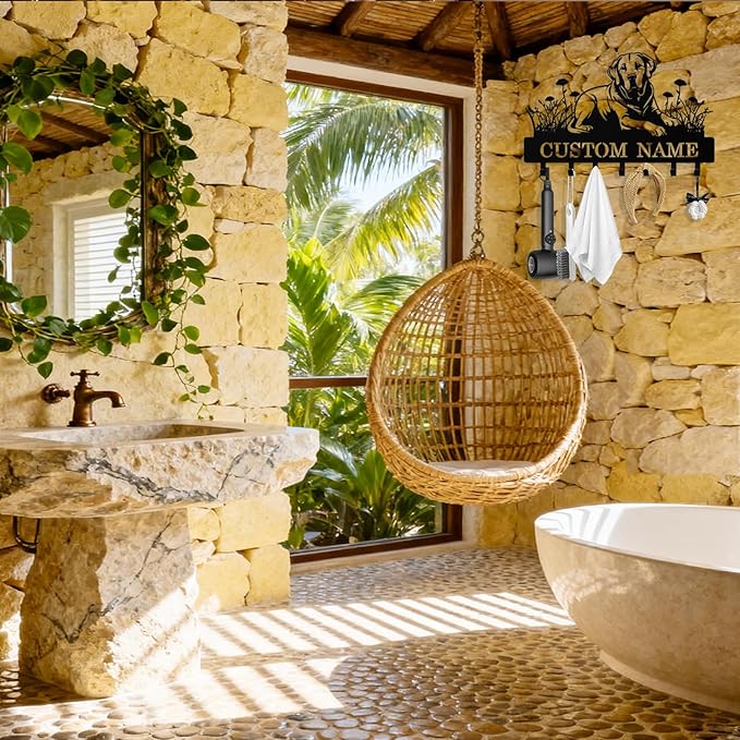 Personalized Key Holder Wall Mount, Custom Dog Metal Keys Holder for Wall with Name, Wall Key Hanger Rack with Hooks for Entryway, Front Door, Living Room, Kitchen, Bathroom, Garden