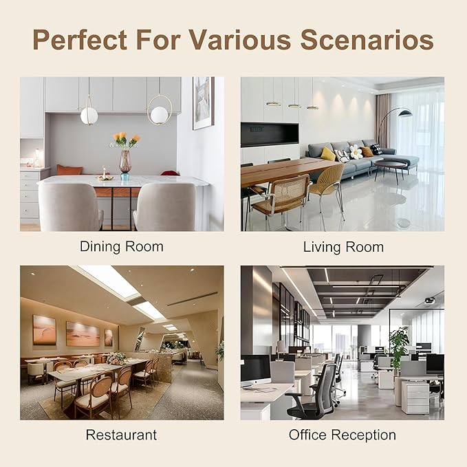 Modern Dining Chairs, Fabric Upholstered Accent Kitchen Chairs with Comfy Padded Seat & Sturdy Metal Legs, Side Farmhouse Chairs for Dining Room, Living Room, Restaurant (Brown, Set of 4)