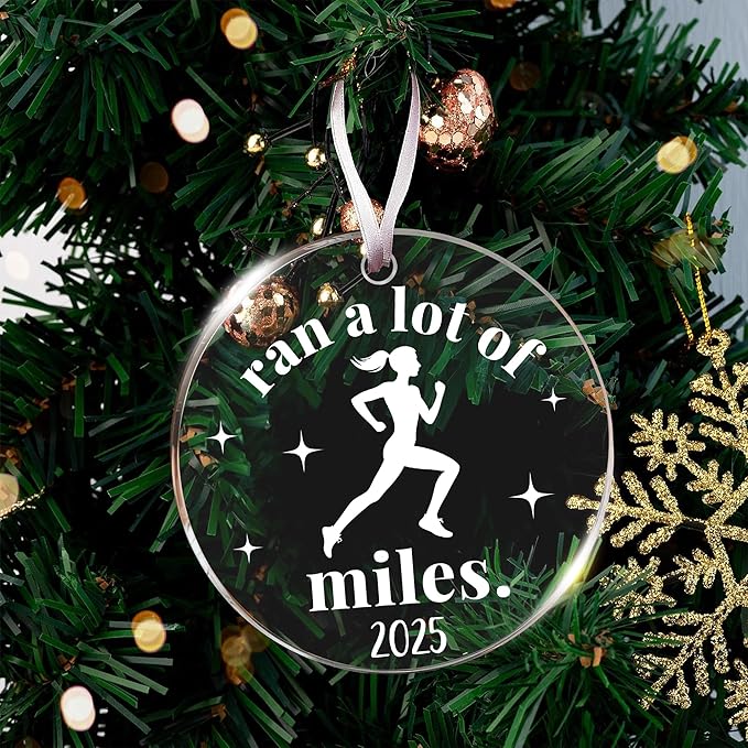 Gifts for Runners - Elegant Sports Christmas Ornaments, Perfect Runner Gifts for Track and Field Enthusiasts, Unique Marathon Runner Gift, Decorative Running Ornaments for Christmas Tree