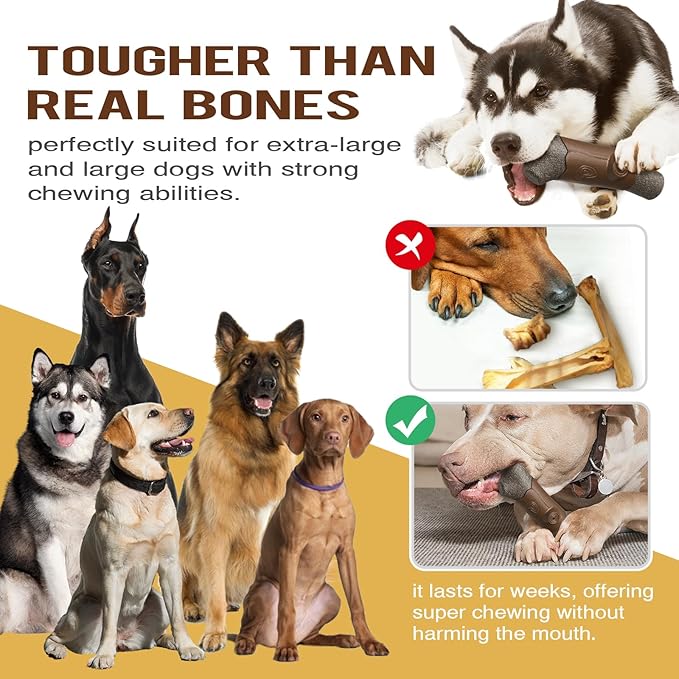 Dog Toys Chewers,Dog Chew Toy for Aggressive Chewers Branch,Squeaky Dog Toy Interactive