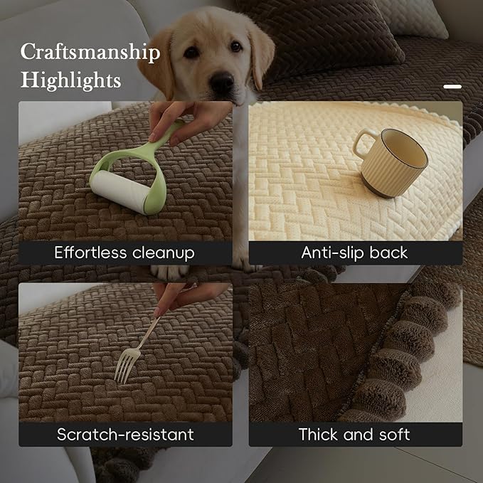 Couch Covers for 3 Cushion Couch Sofa Pet Friendly,Non-Slip Sofa Cover Washable