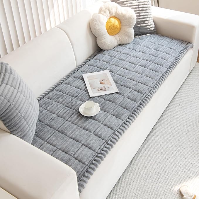 Pet Couch Cover for Dogs Washable Sofa Cushion Furniture Protector for Large Dog (Grey, 27in*47in)