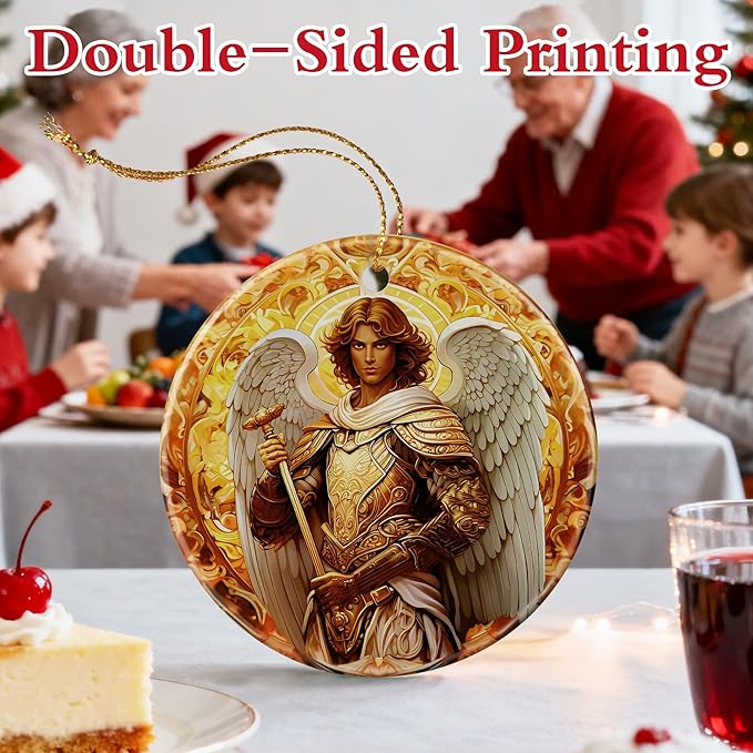 Archangel Michael Ornament for Christmas Tree, Warrior Angel Decor, Christmas Ornaments | Christian Religious Gifts, Faithful Gifts, Spiritual Guardian Gifts, Gift Ideas, Giftbox Included