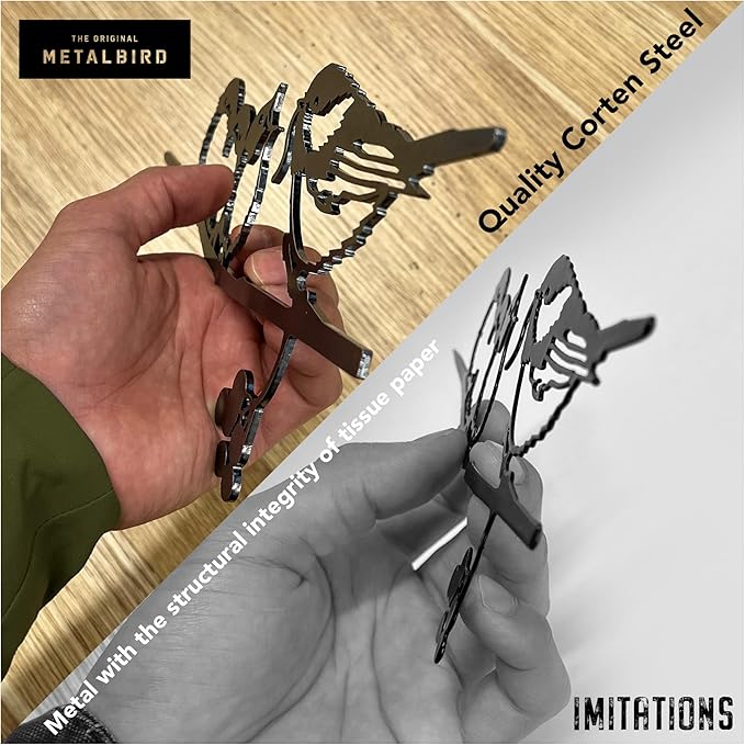 METALBIRD - Great Horned Owl - Outdoor Tree Ornaments in Corten Steel - Metal Art Proudly Made in The USA