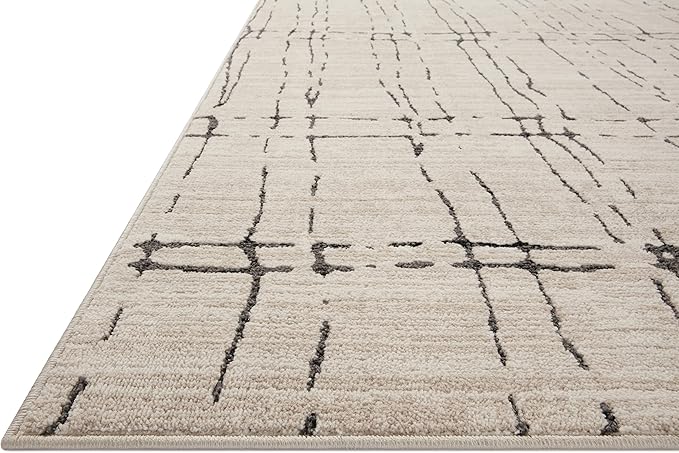 Loloi Darby Collection DAR-06 Sand/Dk. Grey 6'-7" x 9'-3" Area Rug