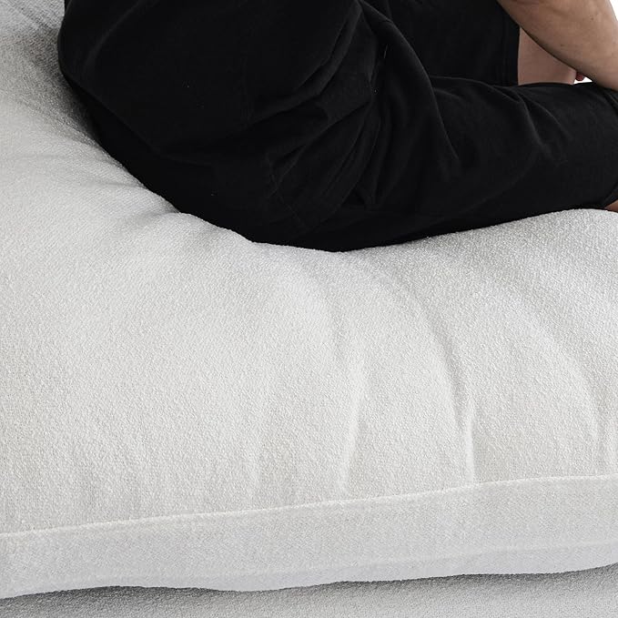 Cloud Modular Sectional Sofa,80.3" Down Filled Comfort Sofa Couch for Living Room,2 Seater+ 1Ottoman Couches for Livingroon Apartment,Sofa Cover Washable and Replaceable-White
