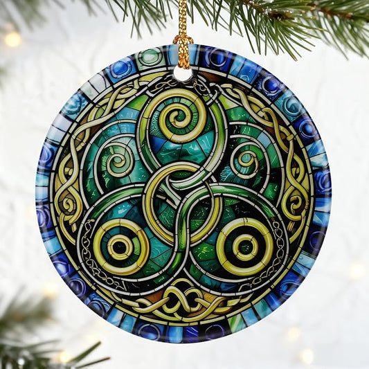 Celtic Triskelion Ornament, Christmas Ornaments, Christmas Tree Ornaments, Holiday Decor, Celtic Symbol Decor, Irish Gifts, Housewarming Gifts, Gift Exchange & Gift Idea, Giftbox Included