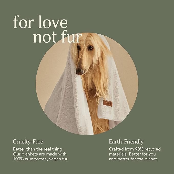 UnHide Lil’ Pet Marsh – Faux Fur Pet Blanket – Extra Soft, Lightweight, Washable Dog Blanket – Comfort and Protection for Couch, Crate, or Bed – Cow