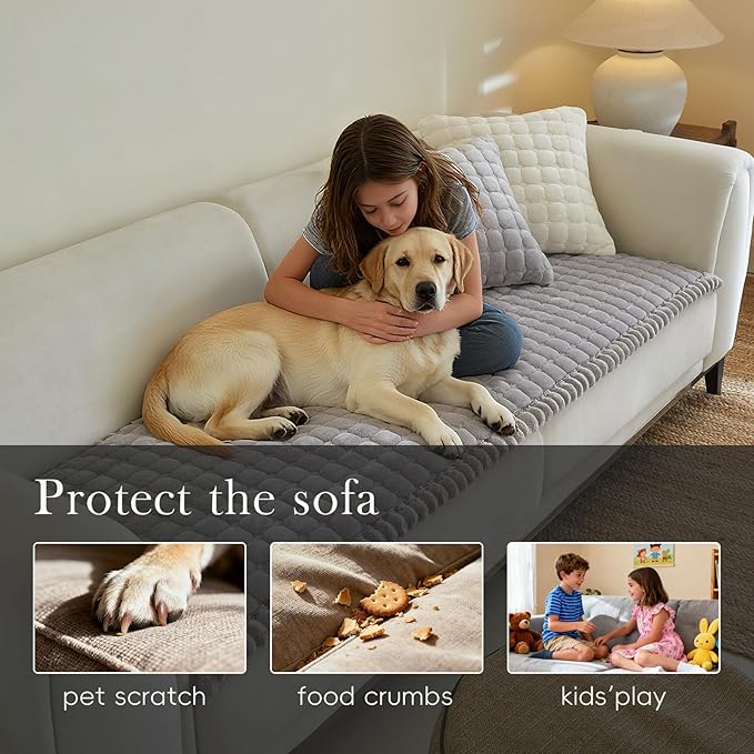 Couch Covers for 3 Cushion Couch Sofa Pet Friendly,Non-Slip Sofa Cover Washable