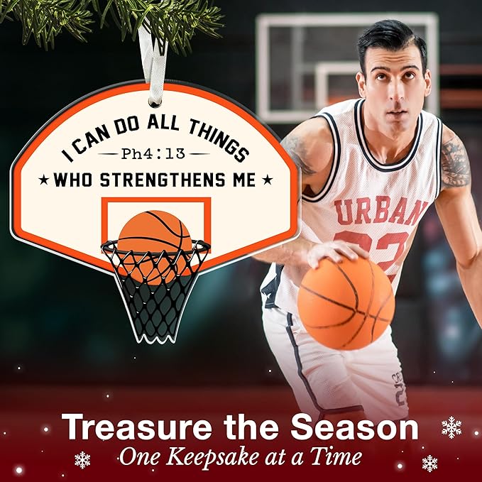 Basketball Ornament - Perfect for Christmas Tree and 2025 Collector's Edition, Unique Basketball Coach Tribute, Ideal Basketball Themed Christmas Ornaments for Sport Lovers