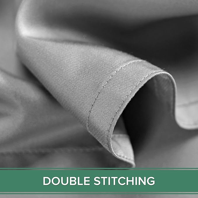 Pure Bamboo California King Sheets, Genuine 100% Organic Viscose Derived from Bamboo Bed Sheet Set, Soft & Cooling, Double Stitching, 2 Year Quality Promise (California King, Stone Grey)