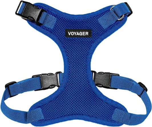 Voyager Step-in Pet Harness - All Weather Mesh, Adjustable Step in Harness for Cats and Dogs by Best Pet Supplies - Royal Blue, XS