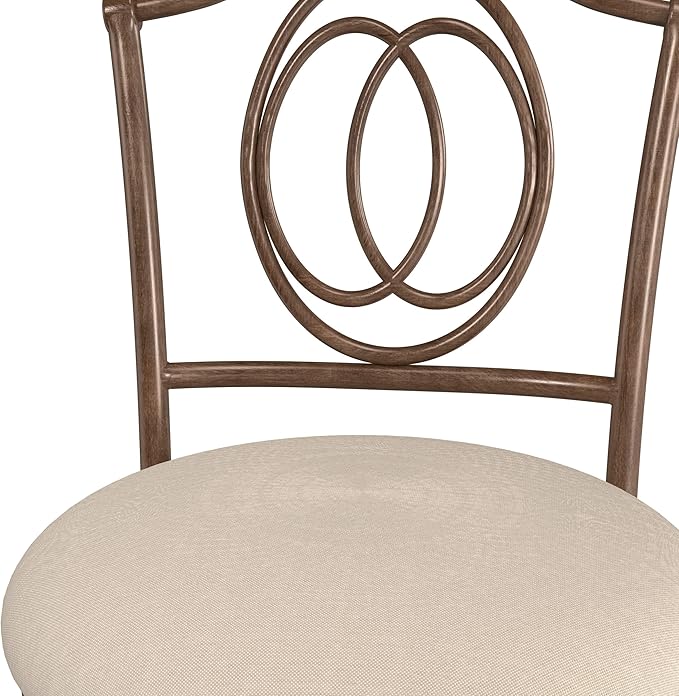 Hillsdale Emerson Metal Vanity Stool, Golden Bronze