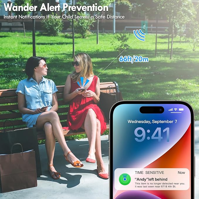 Utag GPS Tracker for Kids Hidden 4pack, Security Tag with Pins Works with Find My (iOS only), Lost Mode, Anti-Removal Tracking Device for Children, Elderly, Pets, Backpack, Vehicles, No Monthly fee
