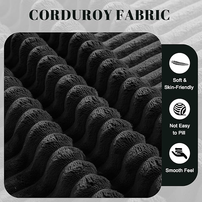 108” Modular Sectional Sofa, Cloud Sectional Couch with Deep Seat, Modern Modular L-Shape Sofa Couch with Chaise,Upholstered Boneless Couches for Living Room Bedroom (Black, Right Facing Chaise)