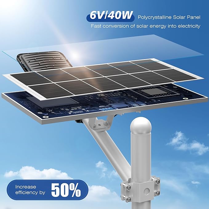 12000W Solar Street Lights Outdoor - 6500K Solar Parking Lot Lights Commercial Dusk to Dawn, Heavy Duty Split Type LED Solar Street Light Remote Control, Street Lights Solar Powered for Yard (2Pack)