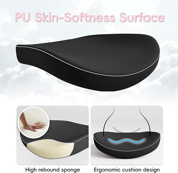 Office Home Ergonomic Desk Chair-Computer X-Shaped Chair Mesh PU Leather with Adjustable Lumbar Support-Executive Chair High Back with Headrest Flip-Up Arms for Long Hours (Light Black)