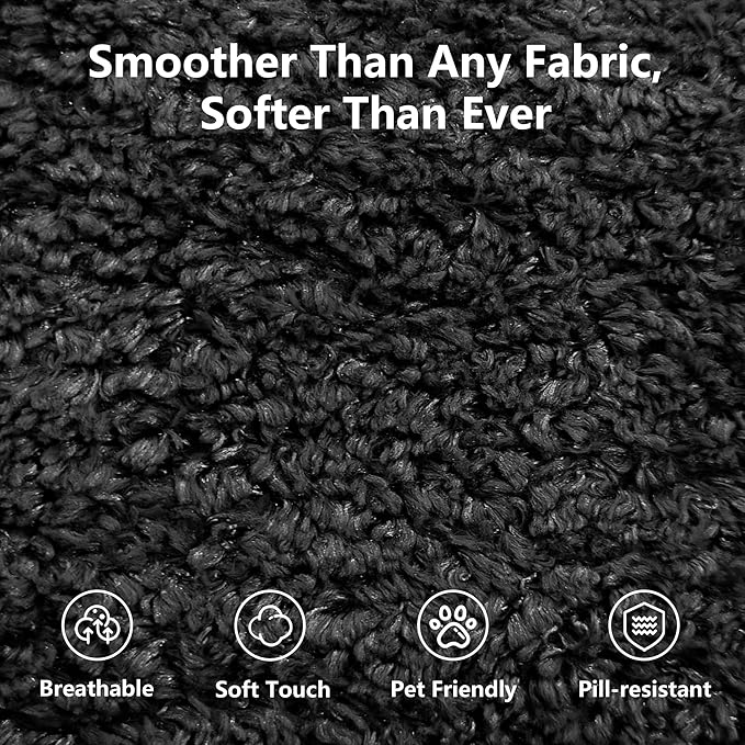 109'' Curved Couch, Mid Century Modern Half Moon Sofa, Luxury 3-Seat Couch with High-Density Foam Filled, Raindrop Velvet Fabric Sectional Sofa for Living Room, Apartment, Office, Black