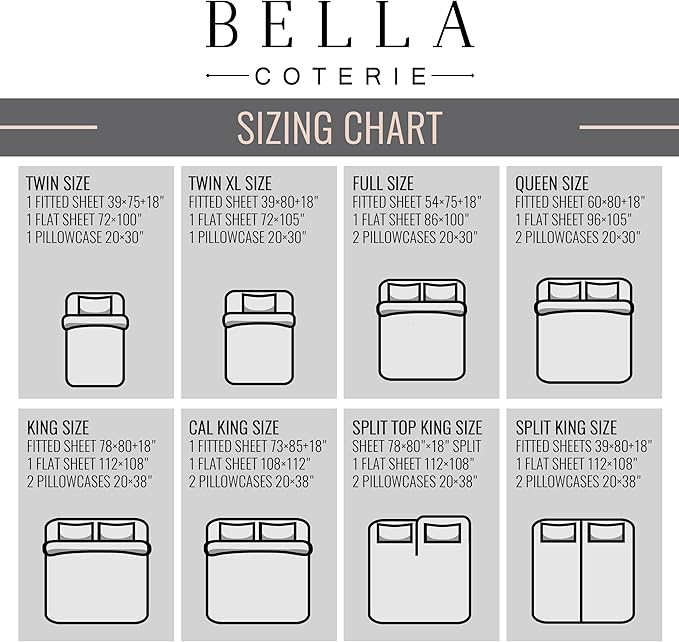 Bella Coterie Luxury Bamboo Viscose Twin Size Sheet Set | 100% Organically Grown | Ultra Soft | Cooling for Hot Sleepers | 18" Deep Pocket [Lilac]