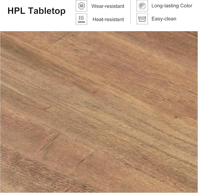 PURPLE LEAF 7 Pieces Dining Set Patio Metal Rectangular Table and Wicker Rattan Chairs for Outside Porch Garden Kitchen Modern Outdoor Furniture Sets