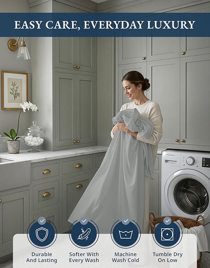 LANE LINEN 100% Egyptian Cotton King Bed Sheets, Eco Friendly No Pill Naturally Cooling Sheet King Size, Soft & Comfy Sateen Weave Silky Smooth Finish, Available in Variety of Colors -Lime Stone