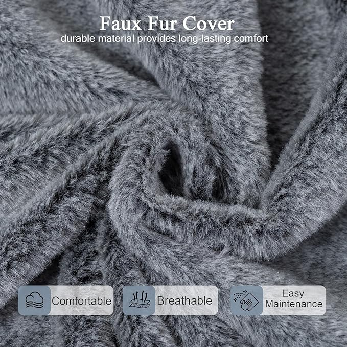 COMAX 4-in-1 Futon Sofa Bed, Queen Size Foldable Couch with L-Shaped Armrests, Convertible Sleeper Chair Bed, Comfortable Lounge Mattress for Living Room and Bedroom, Snow Grey