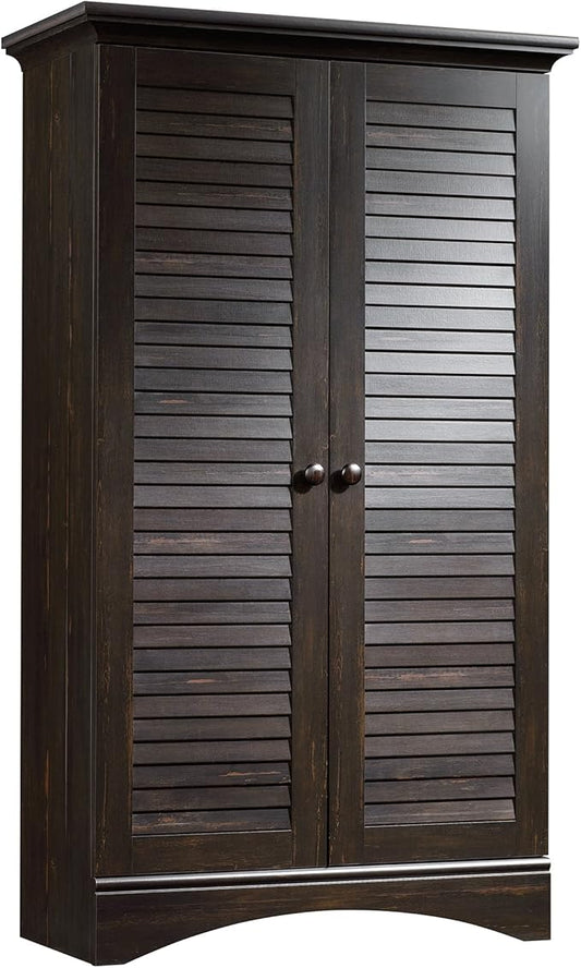 Sauder Harbor View Storage Cabinet/ Pantry cabinets, Antiqued Paint finish