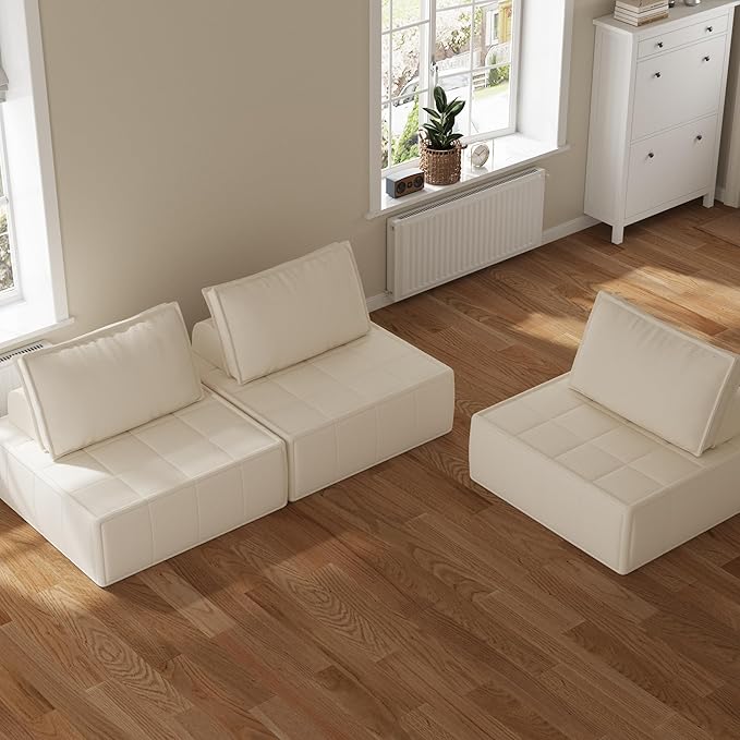 PurrJoys Modular Sectional Loveseat, 2-Piece Deep Seat Corduroy Lounge Sofa with Movable Cushions, Small Loveseat Couch for Living Room, Bedroom, Apartment